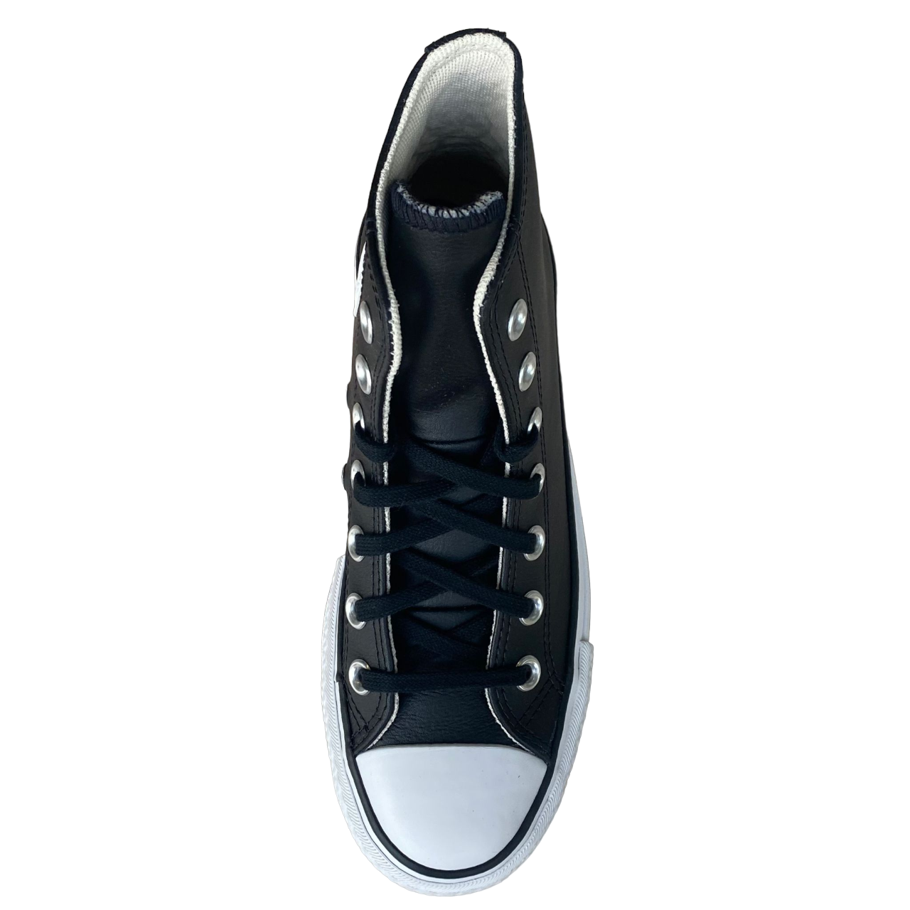 Converse All Star Chuck Taylor 561675C Donna Nera - Sneakers Alta Pelle Platform