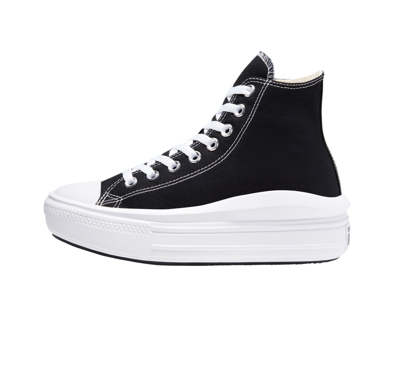 Converse Chuck Taylor All Star Move Sneakers Platform Donna Nero Bianco - 568497C
