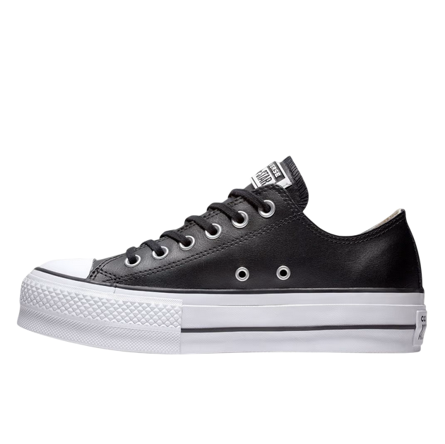 Converse All Star Chuck Taylor Donna Pelle 561681C | Sneakers Platform nera