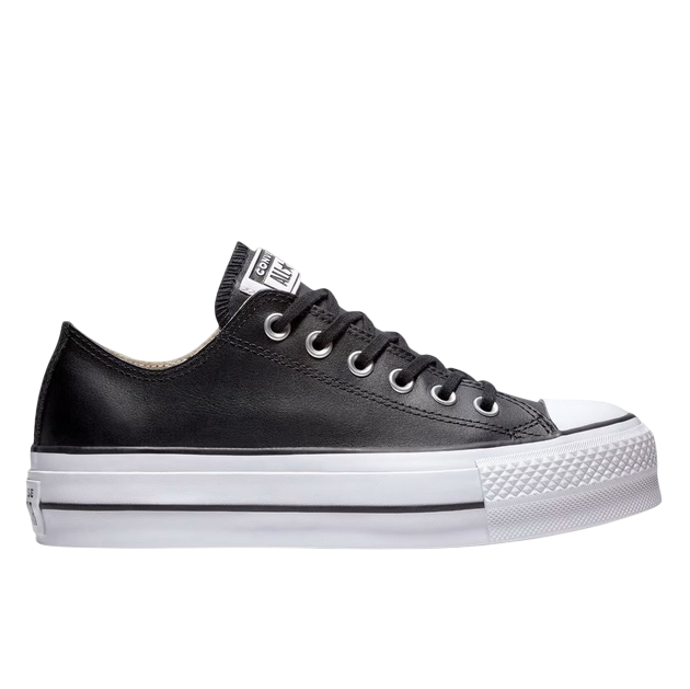 Converse All Star Chuck Taylor Donna Pelle 561681C | Sneakers Platform nera