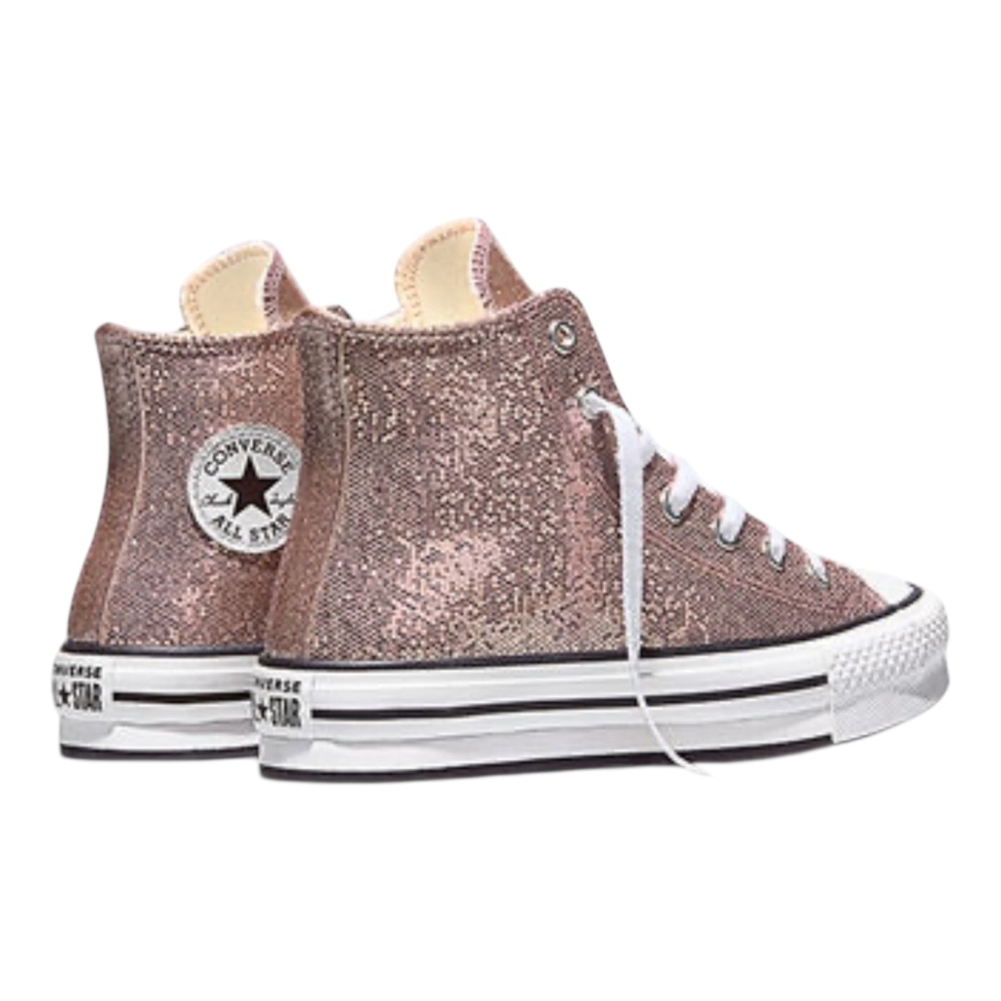 Converse Chuck Taylor All Star EVA Lift Platform Glitter A19097C Rosso Albicocca Bambina