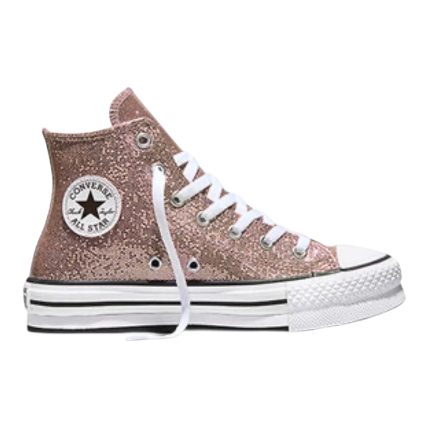Converse Chuck Taylor All Star EVA Lift Platform Glitter A19097C Rosso Albicocca Bambina