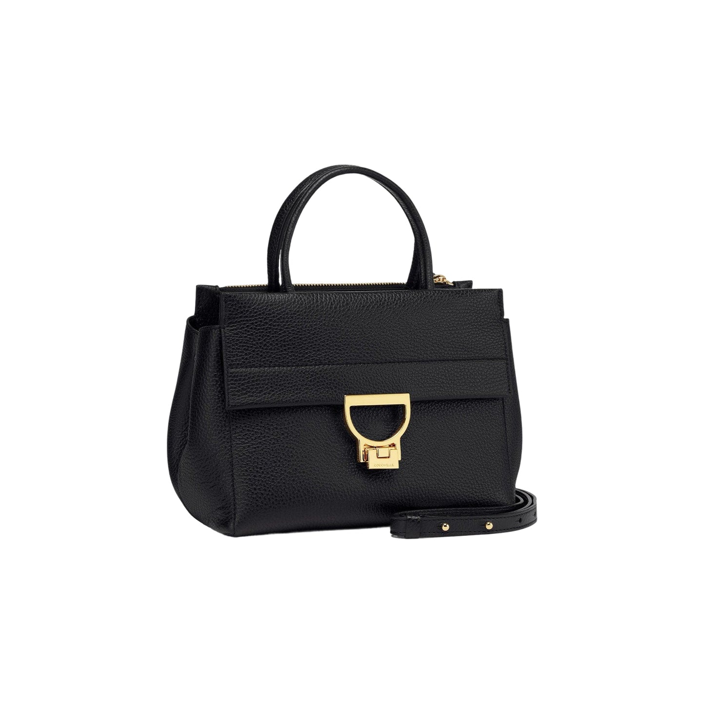 COCCINELLE Borsa Donna a Mano con Tracolla Nera, In Vera Pelle ,Arlettis Medium