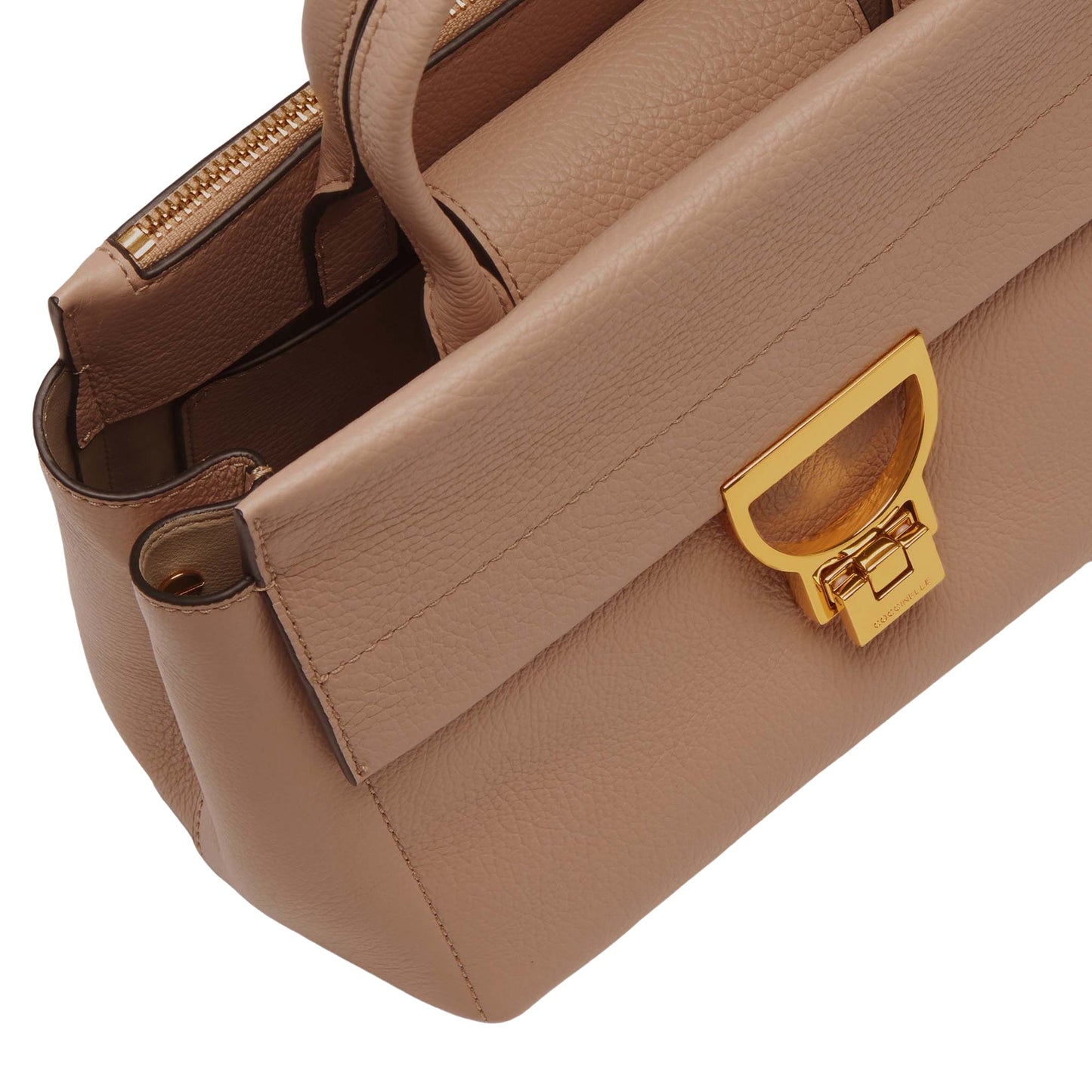 COCCINELLE Borsa Donna a Mano con Tracolla Marrone, In Vera Pelle, Arlettis Medium