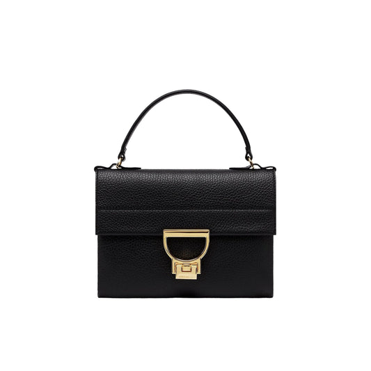 COCCINELLE Borsa Donna a Mano Nera Clutch con Tracolla, In Vera Pelle, Arlettis Mini