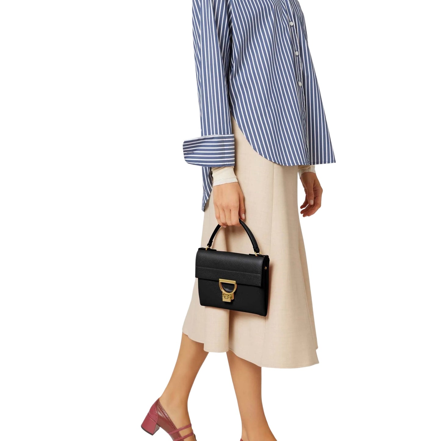 COCCINELLE Borsa Donna a Mano Nera Clutch con Tracolla, In Vera Pelle, Arlettis Mini