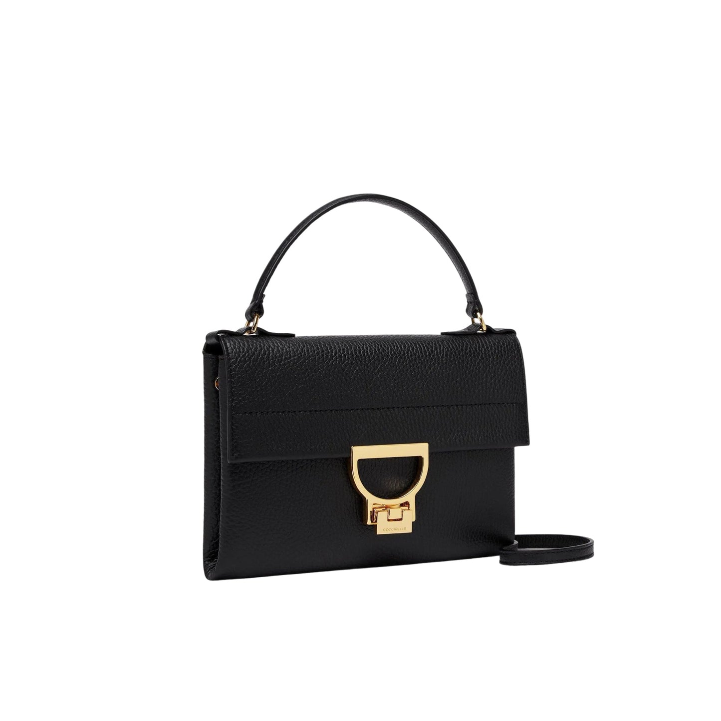 COCCINELLE Borsa Donna a Mano Nera Clutch con Tracolla, In Vera Pelle, Arlettis Mini