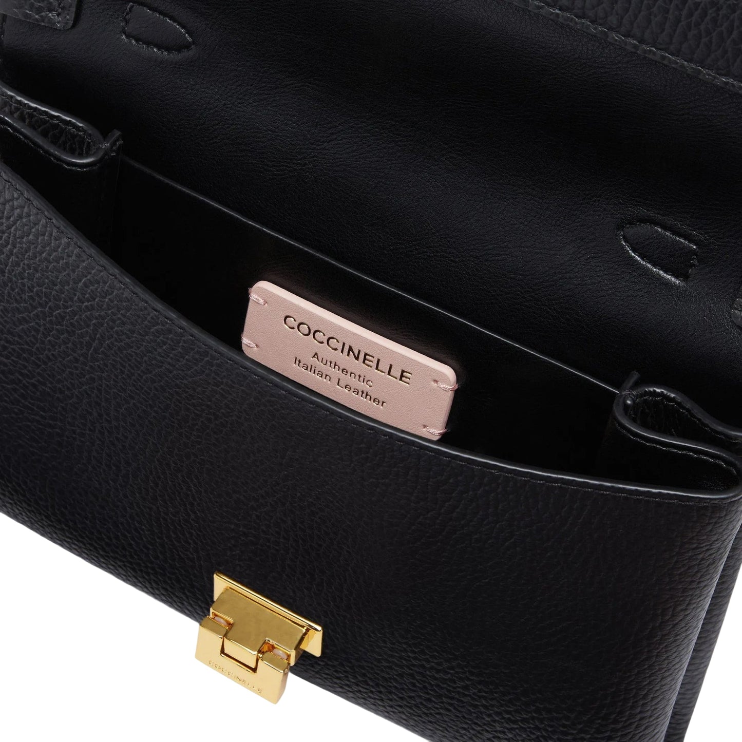 COCCINELLE Borsa Donna a Mano Nera Clutch con Tracolla, In Vera Pelle, Arlettis Mini