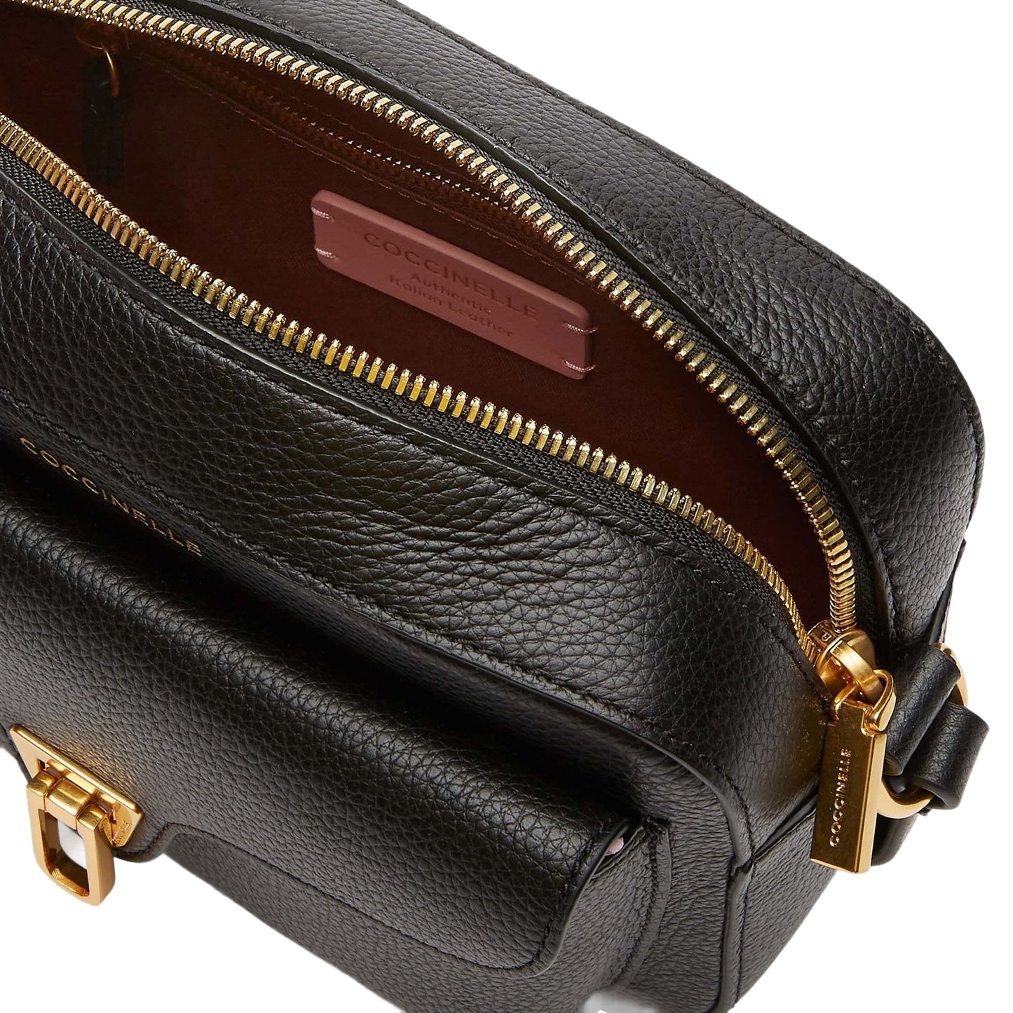 COCCINELLE Borsa Donna a Tracolla Nera, In Vera Pelle, Beat Soft Small