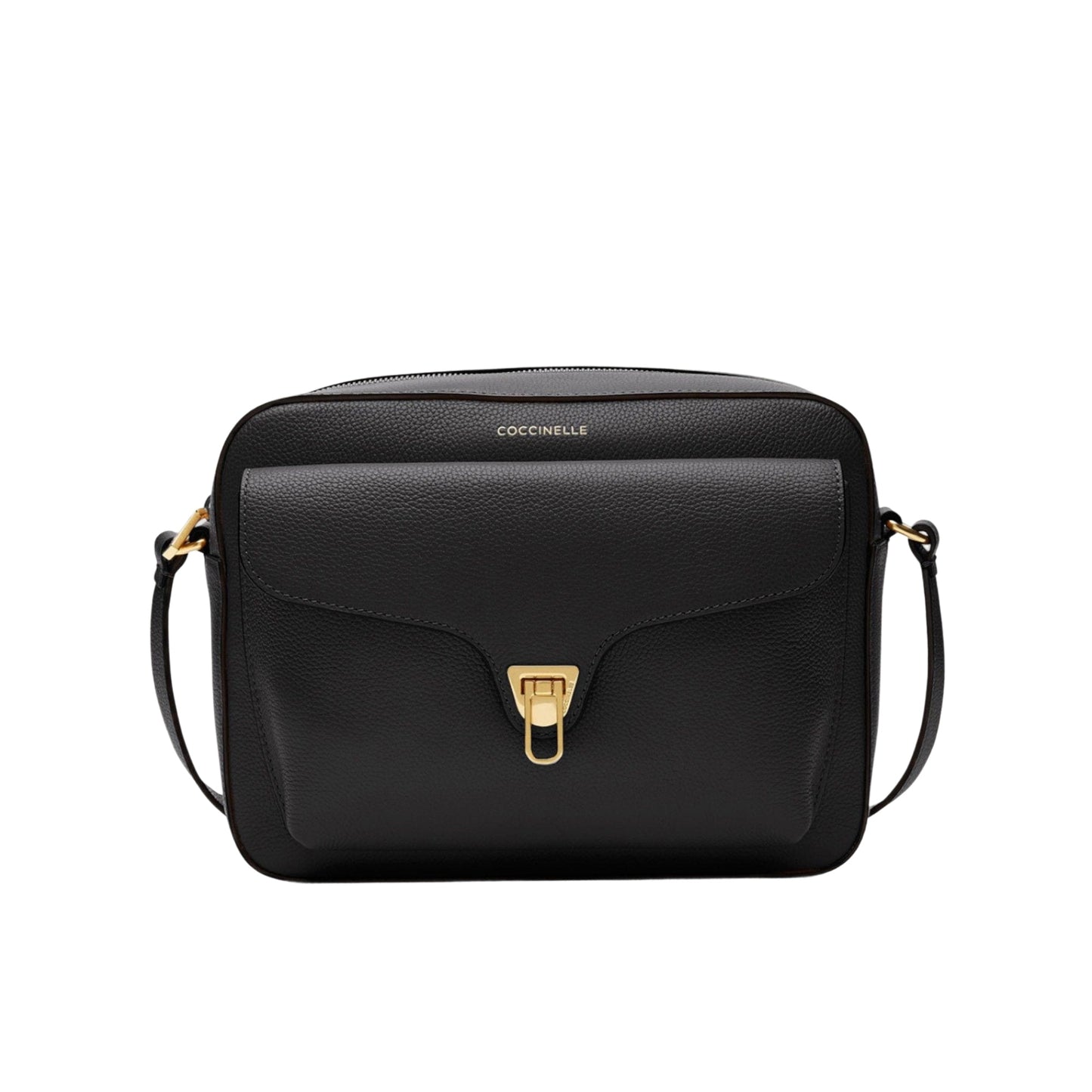 COCCINELLE Borsa Donna a Tracolla Nera, In Vera Pelle, Beat Soft Media