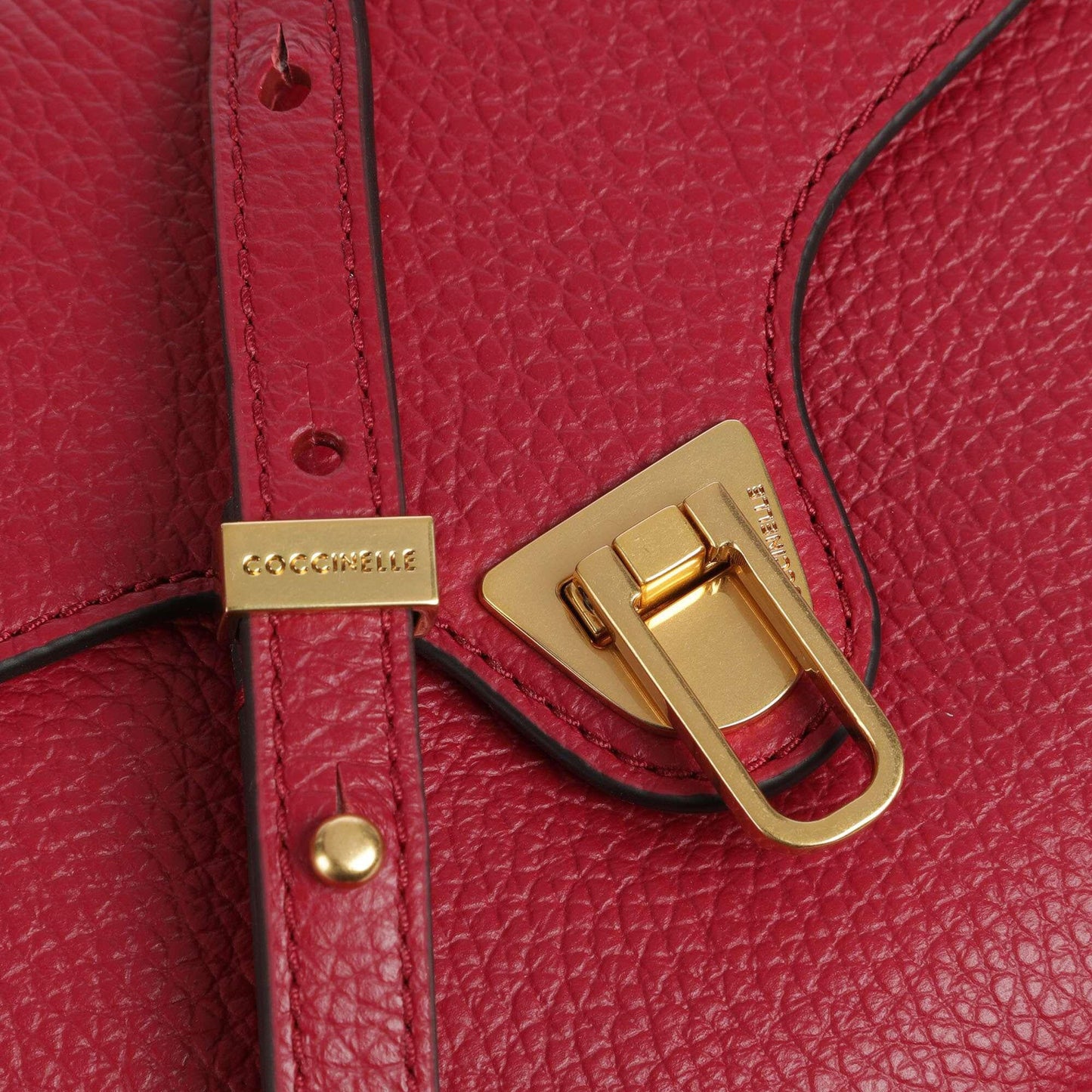 COCCINELLE Borsa Donna a Tracolla Rossa, In Vera Pelle, Beat Soft Media