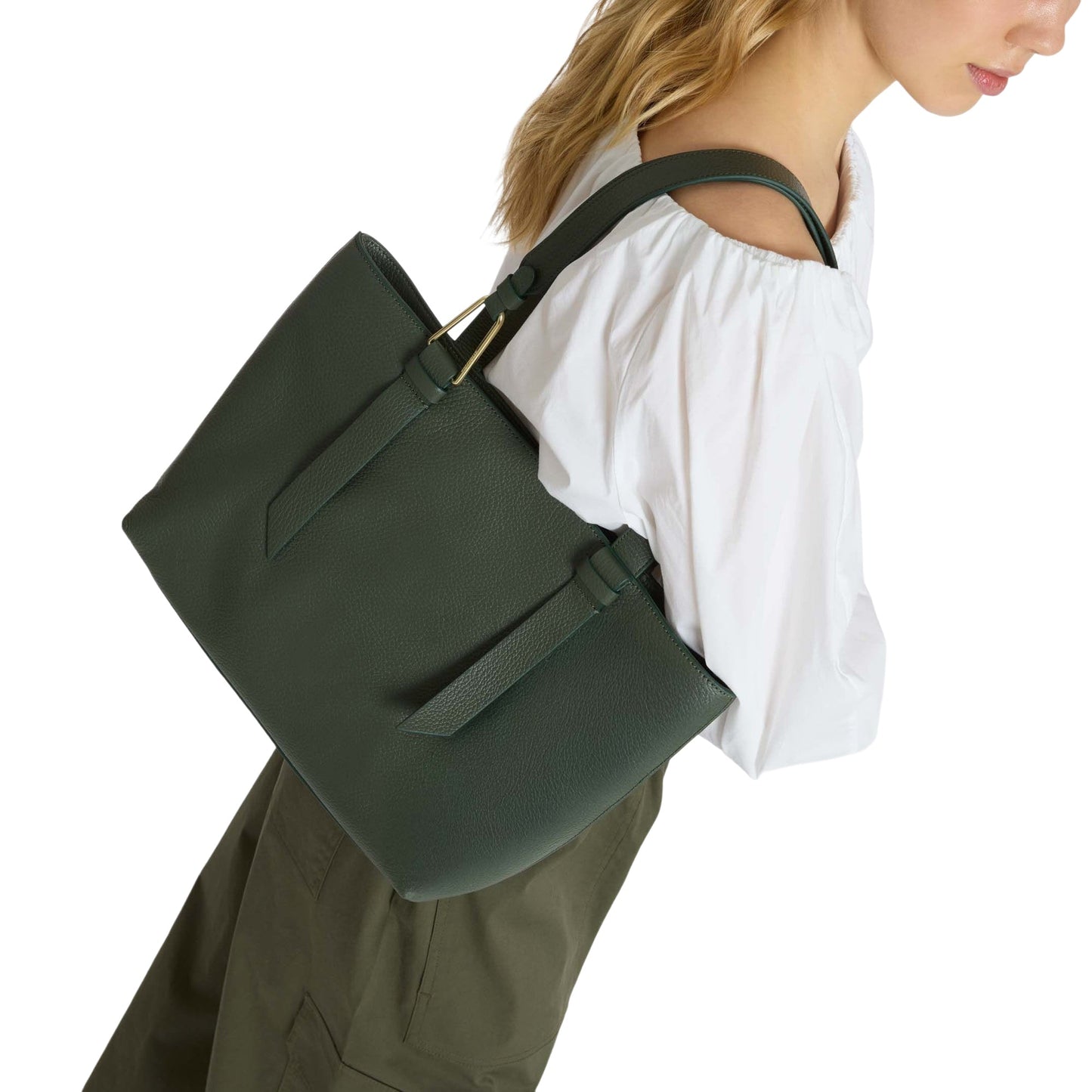 COCCINELLE Borsa Donna a Spalla Rossa, in Vera Pelle, Malory Medium