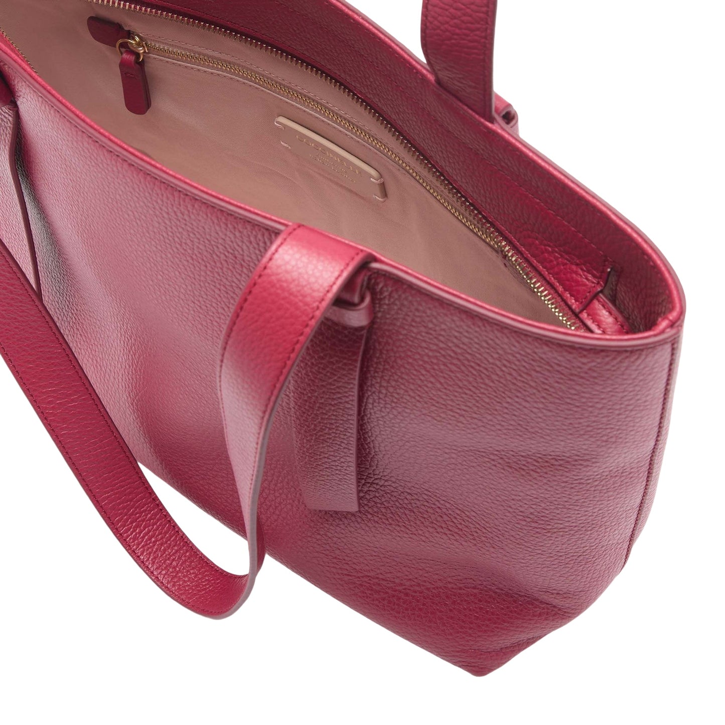 COCCINELLE Borsa Donna a Spalla Rossa, in Vera Pelle, Malory Medium