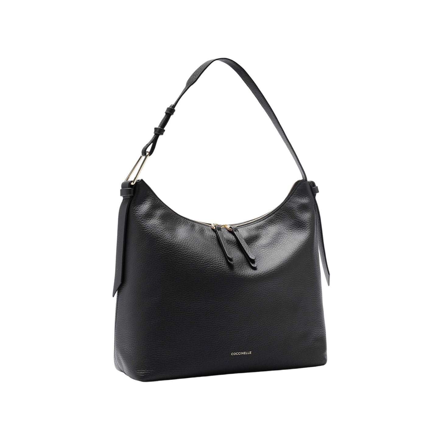 COCCINELLE Borsa Donna a Spalla Nera, In Vera Pelle, Malory Small