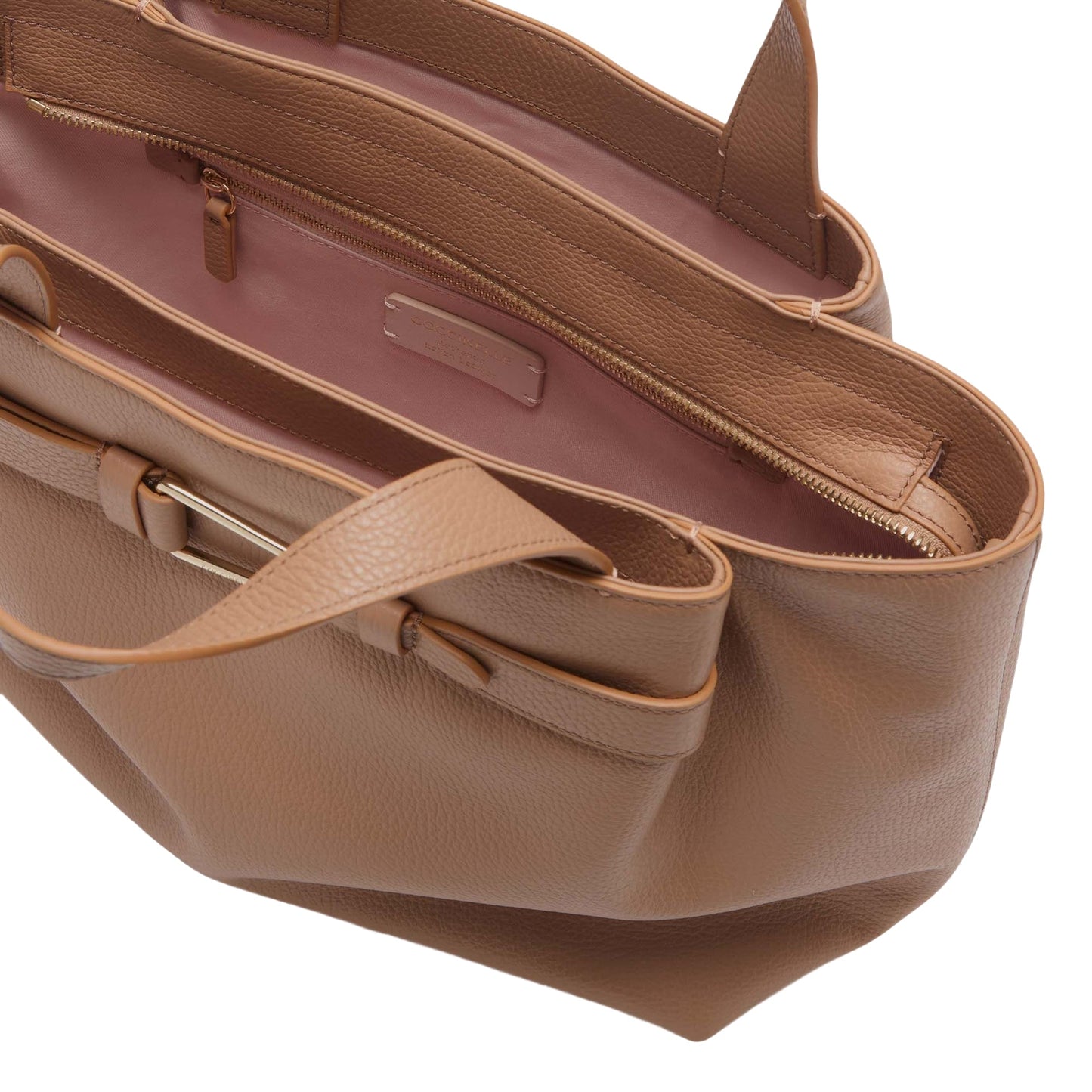 COCCINELLE Borsa Donna a Mano con Tracolla Marrone, In Vera Pelle, Malory Medium