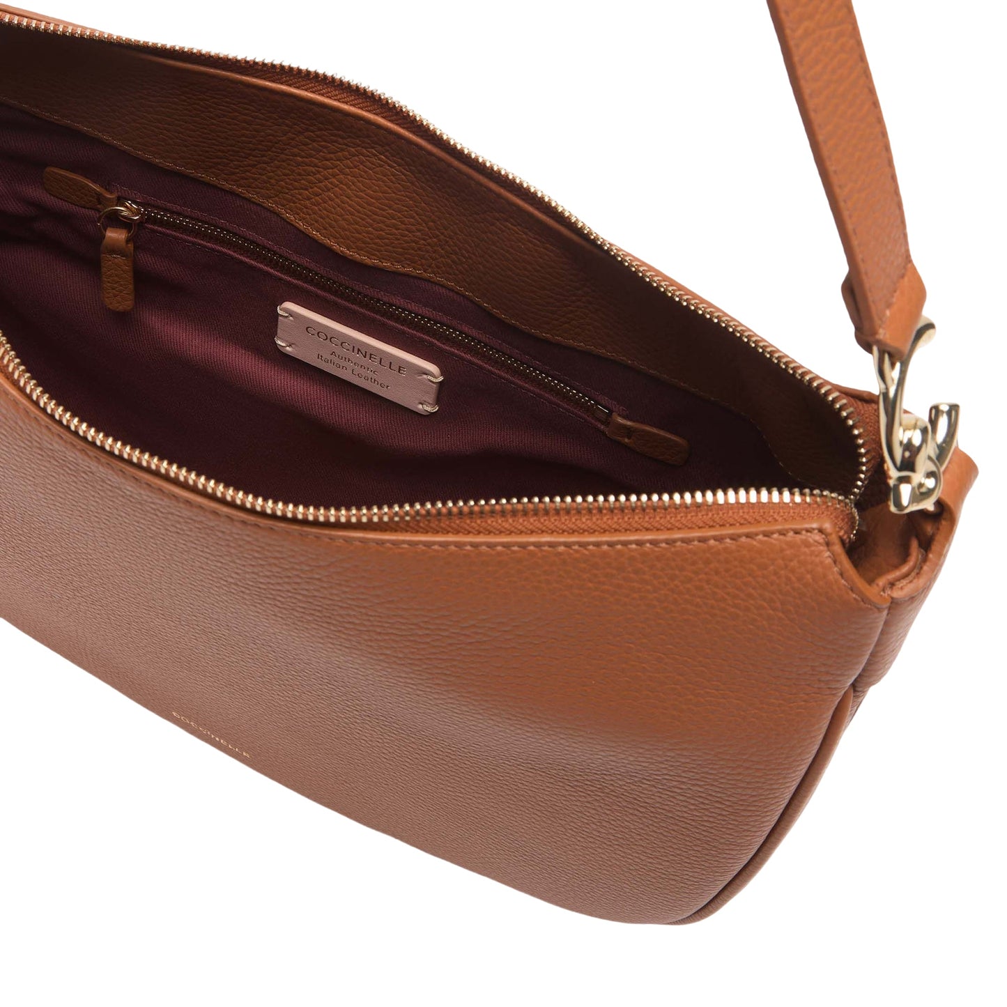 COCCINELLE Borsa Donna Hobo a Spalla Marrone, In Vera Pelle, C-Easy Medium
