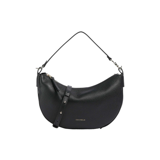COCCINELLE Borsa Donna a Spalla Nera con Tracolla, In Vera Pelle, C-Easy
