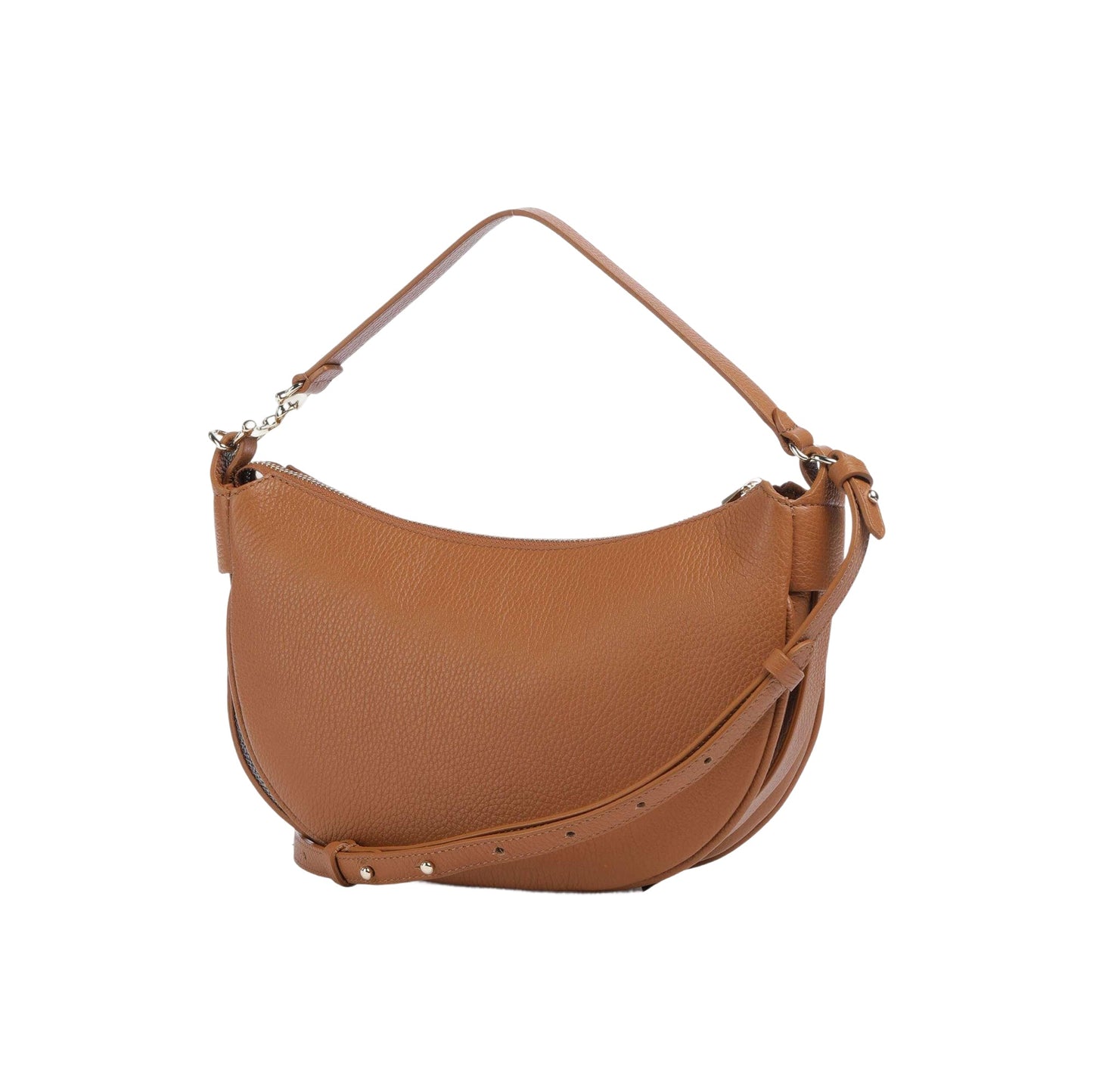 COCCINELLE Borsa Donna a Spalla Marrone con Tracolla, In Vera Pelle, C-Easy