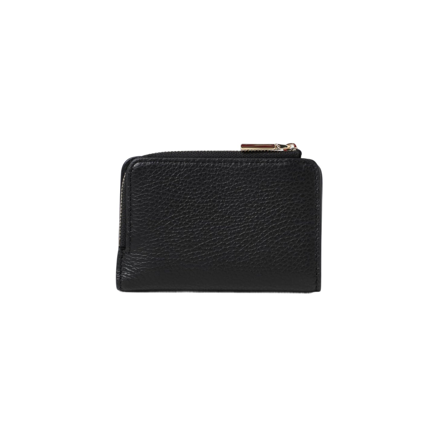 COCCINELLE Portafoglio Donna Piccolo Nero, In Vera Pelle, Metallic Soft Small