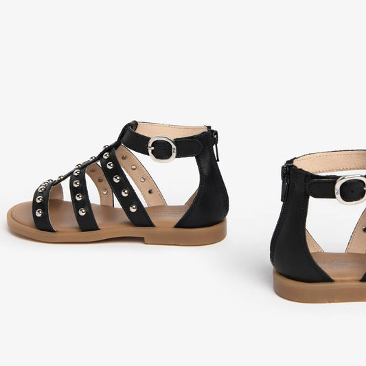 NeroGiardini E332640F Sandali Teens da Ragazza in Pelle Nero