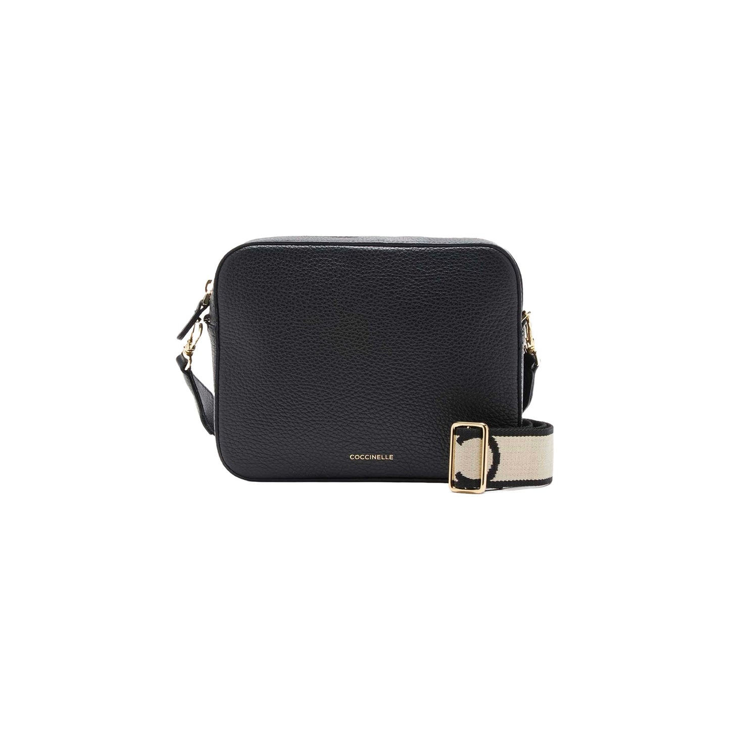 COCCINELLE Borsa Donna a Tracolla Nera, In Vera Pelle, Tebe Large