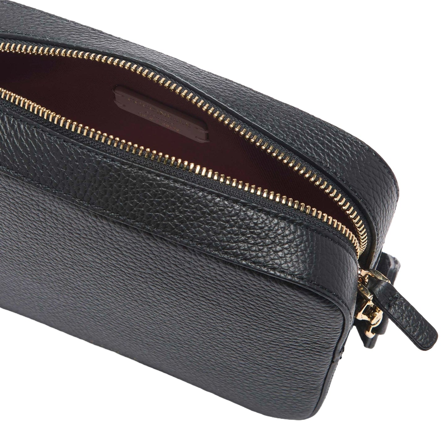 COCCINELLE Borsa Donna a Tracolla Nera, In Vera Pelle, Tebe Large