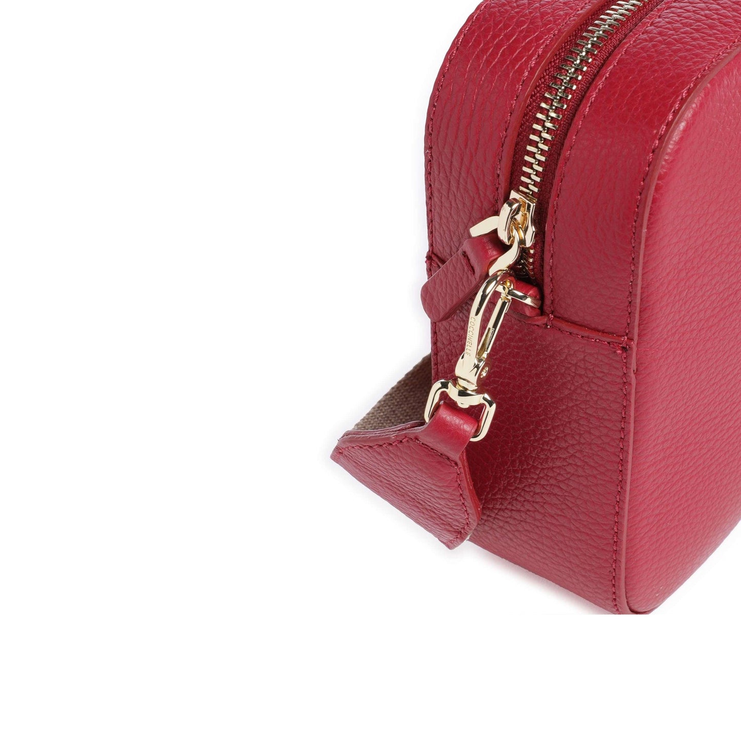 COCCINELLE Borsa Donna a Tracolla Rossa, In Vera Pelle, Tebe Large