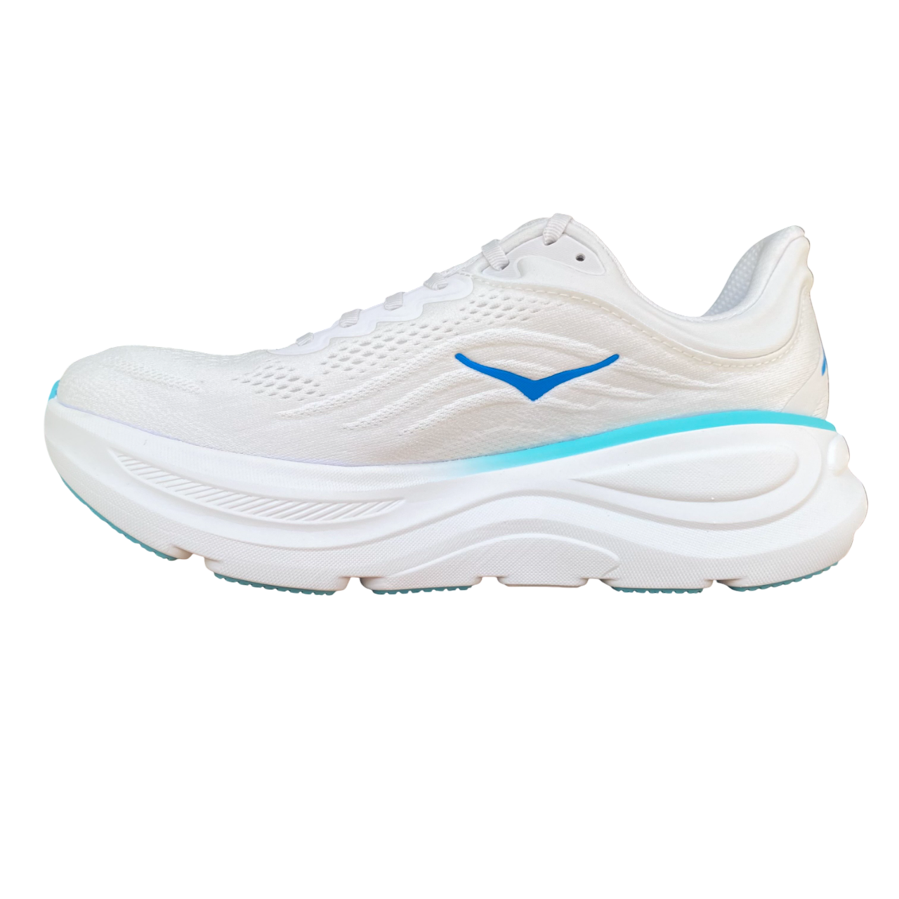 Hoka One One Bondi 9 Scarpe Running Uomo Bianco Blu - 1162011-WKB