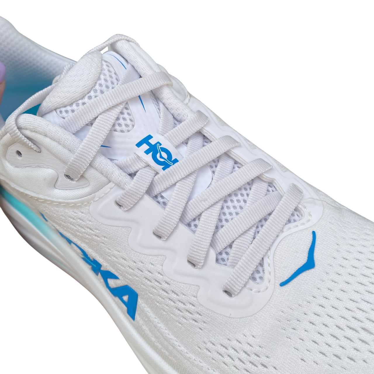 Hoka One One Bondi 9 Scarpe Running Uomo Bianco Blu - 1162011-WKB