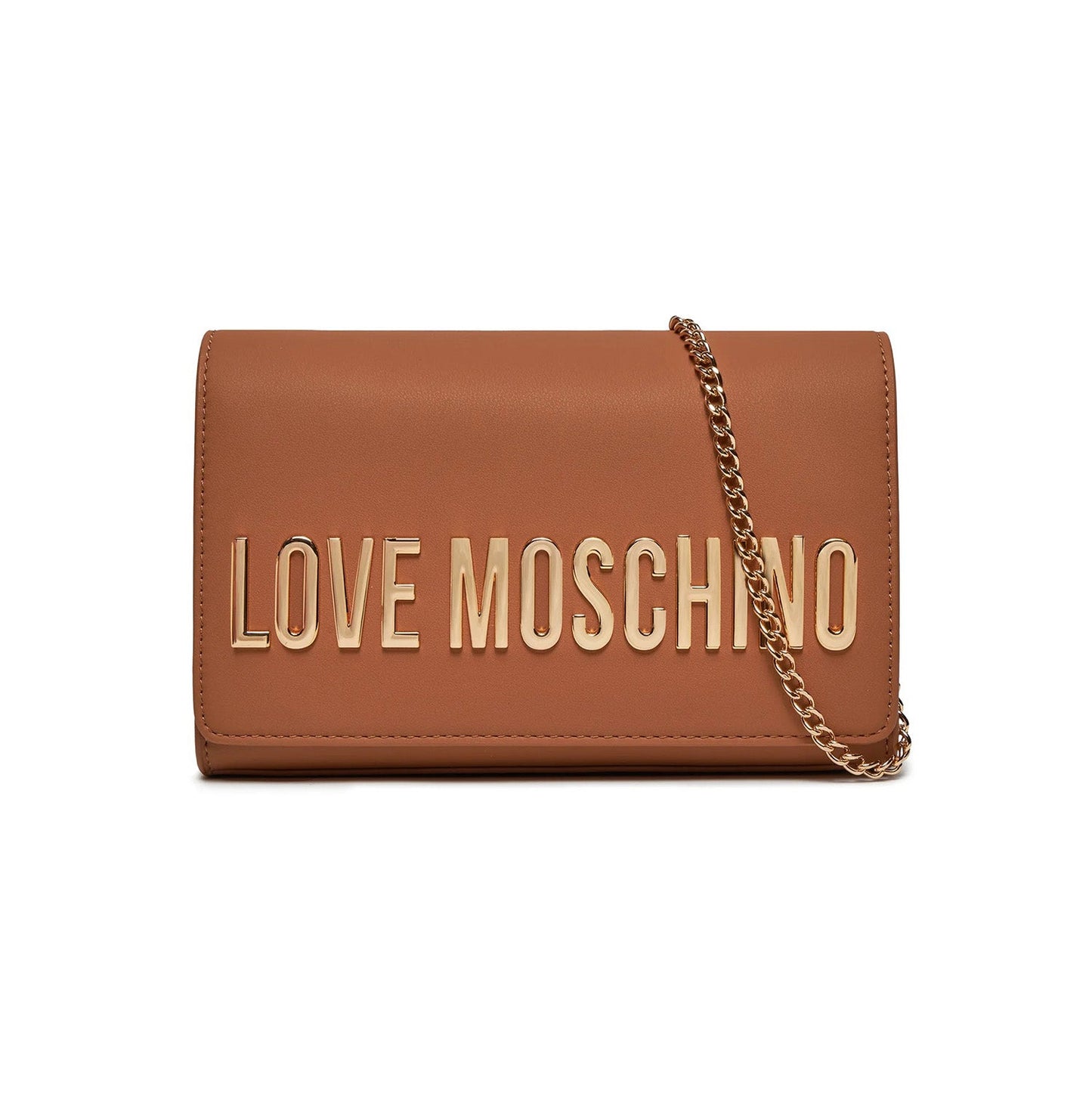 Borsa Donna Love Moschino con Tracolla a Catena e Logo Gold