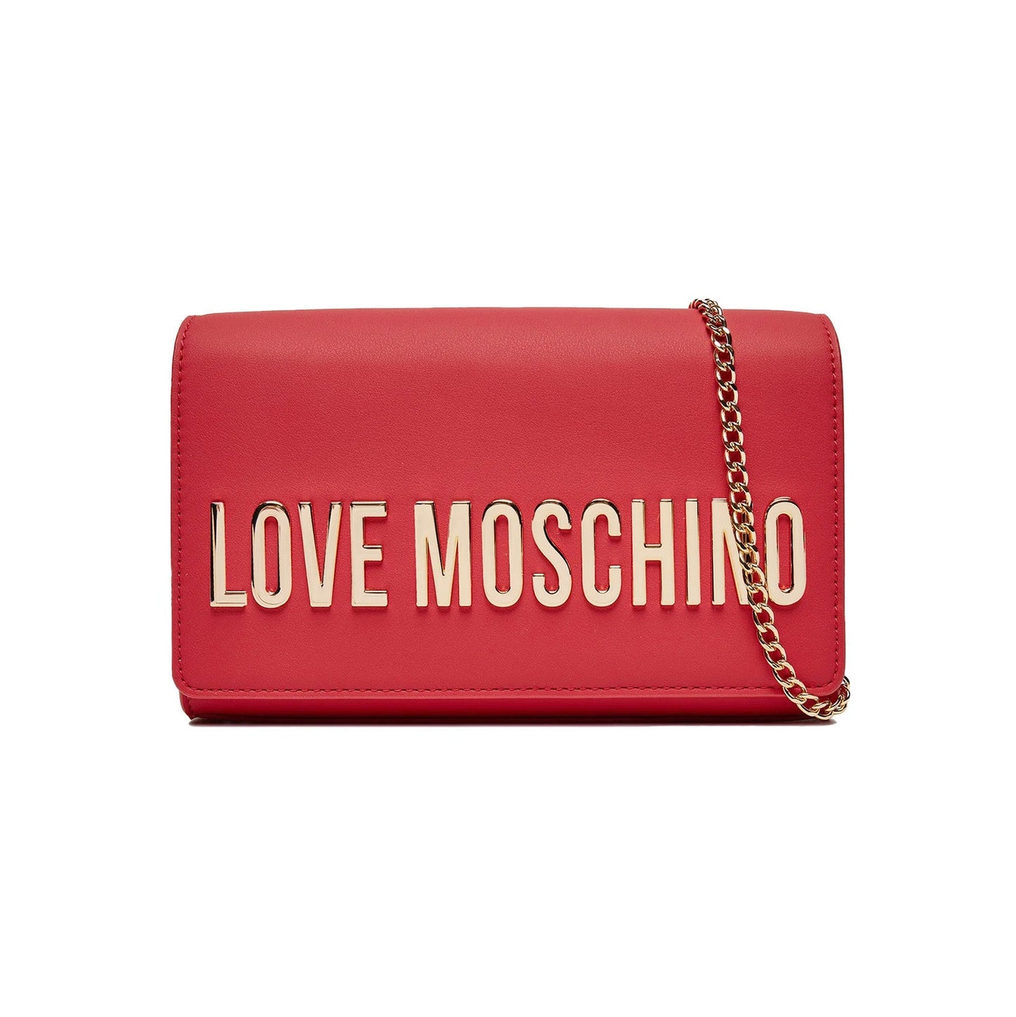 Borsa Donna Love Moschino con Tracolla a Catena e Logo Gold