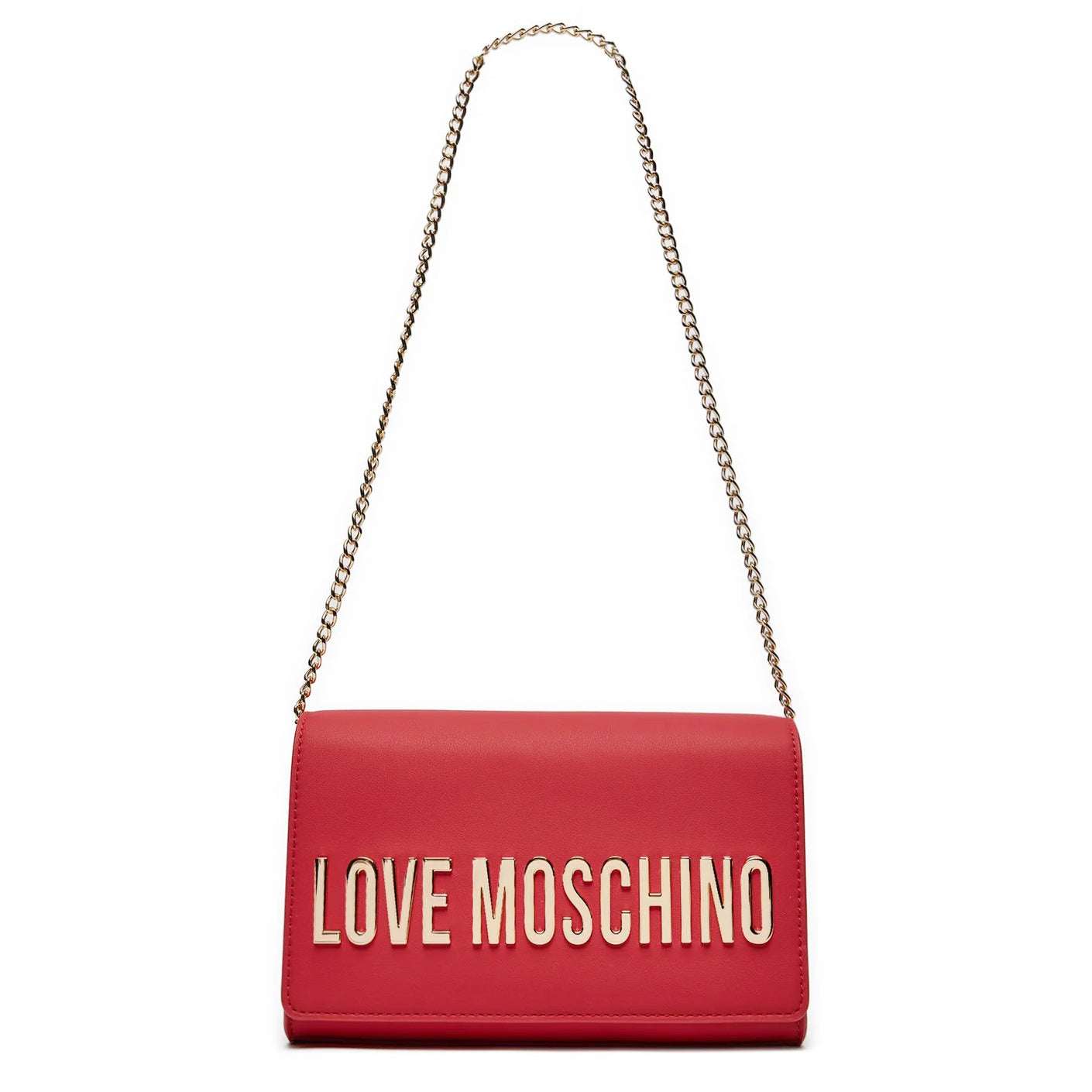 Borsa Donna Love Moschino con Tracolla a Catena e Logo Gold
