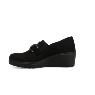 Melluso Mocassino comodo donna in morbida pelle nero k53018