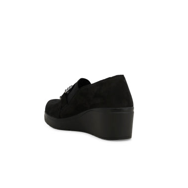 Melluso Mocassino comodo donna in morbida pelle nero k53018