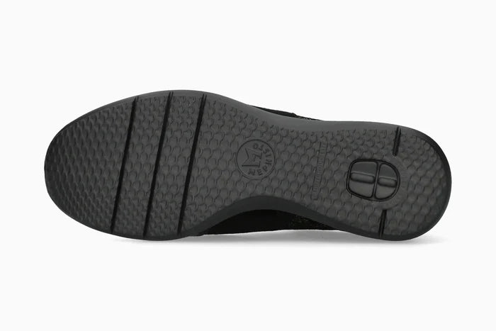 Mephisto Mendy Ceylan – Sneaker donna in pelle nera e oro con plantare estraibile