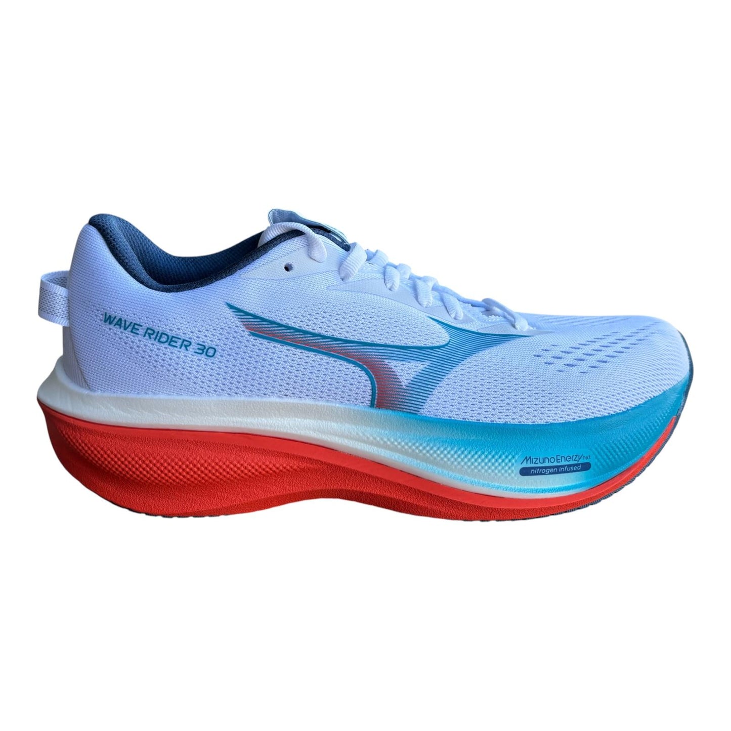 Mizuno Wave Rider 30 Scarpe Running Uomo Bianco Blu Arancio - J1GM262051