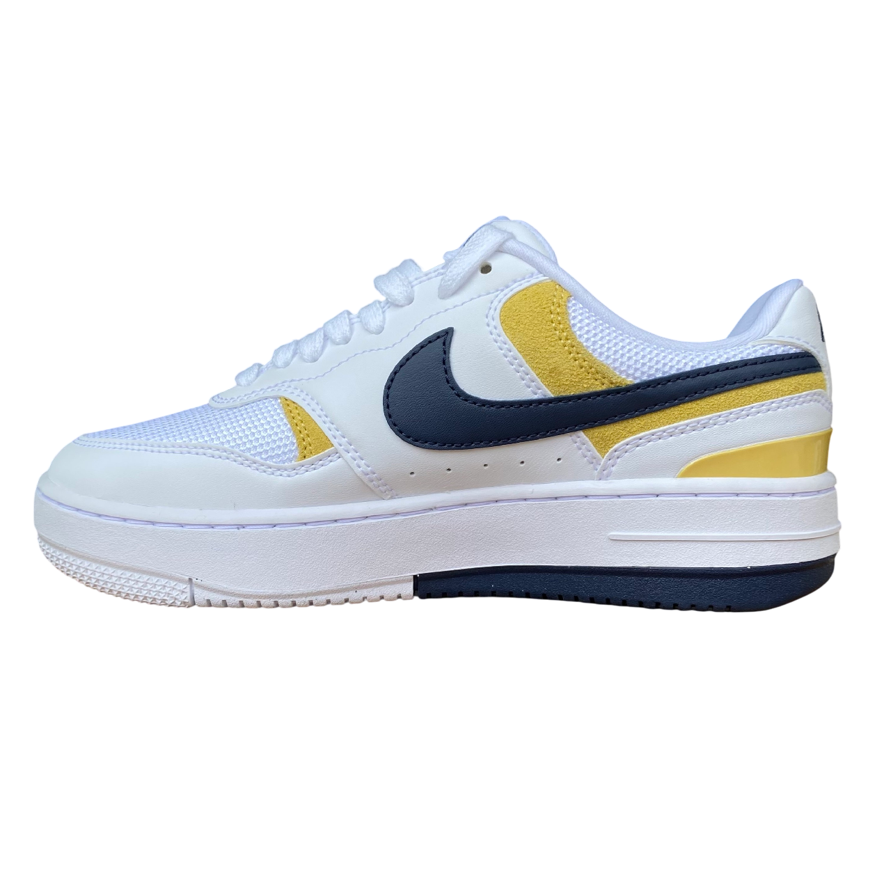 Nike HJ5997-101 Gamma Force Bianco-Giallo - Sneakers Donna Platform
