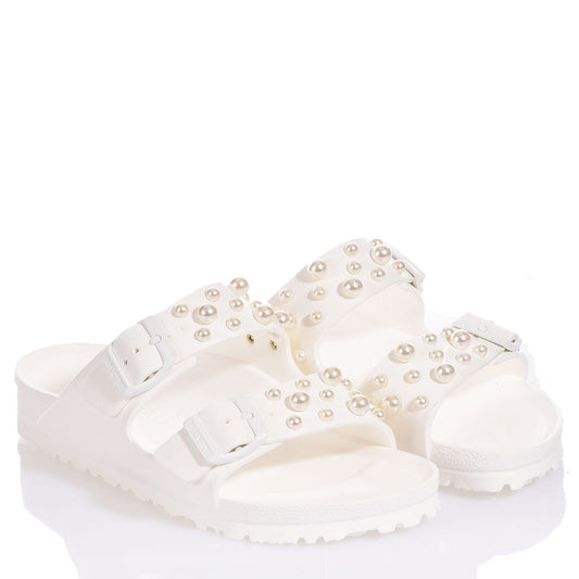 Birkenstock Arizona White Pearls