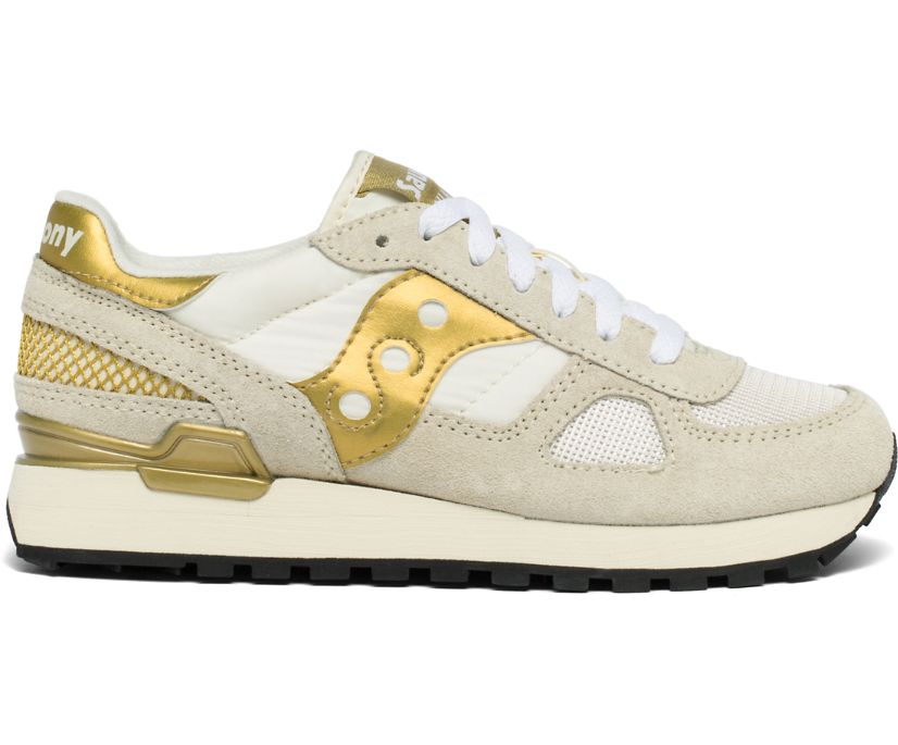 Saucony Shadow Donna Bianco Oro - Sneakers Originals Retro Running