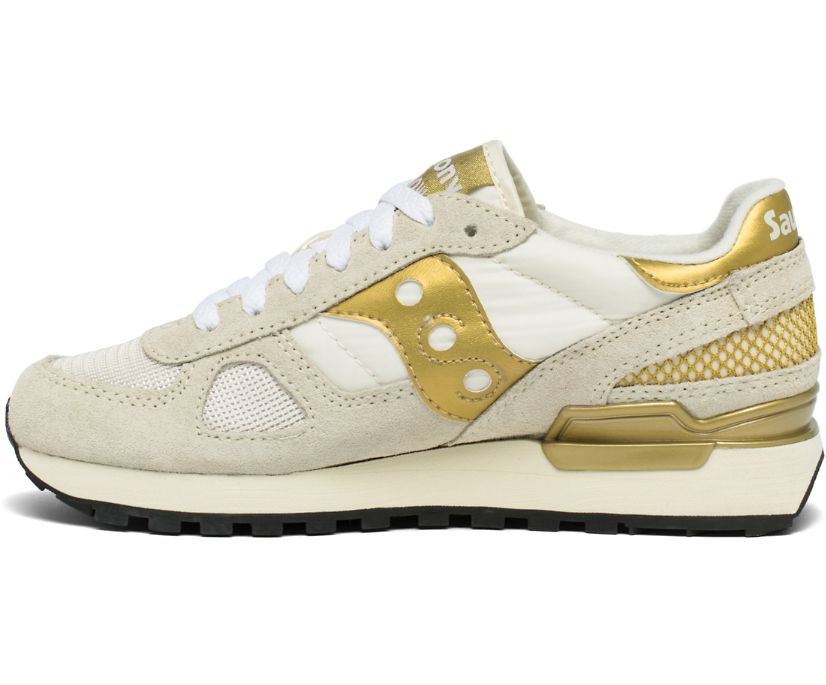 Saucony Shadow Donna Bianco Oro - Sneakers Originals Retro Running