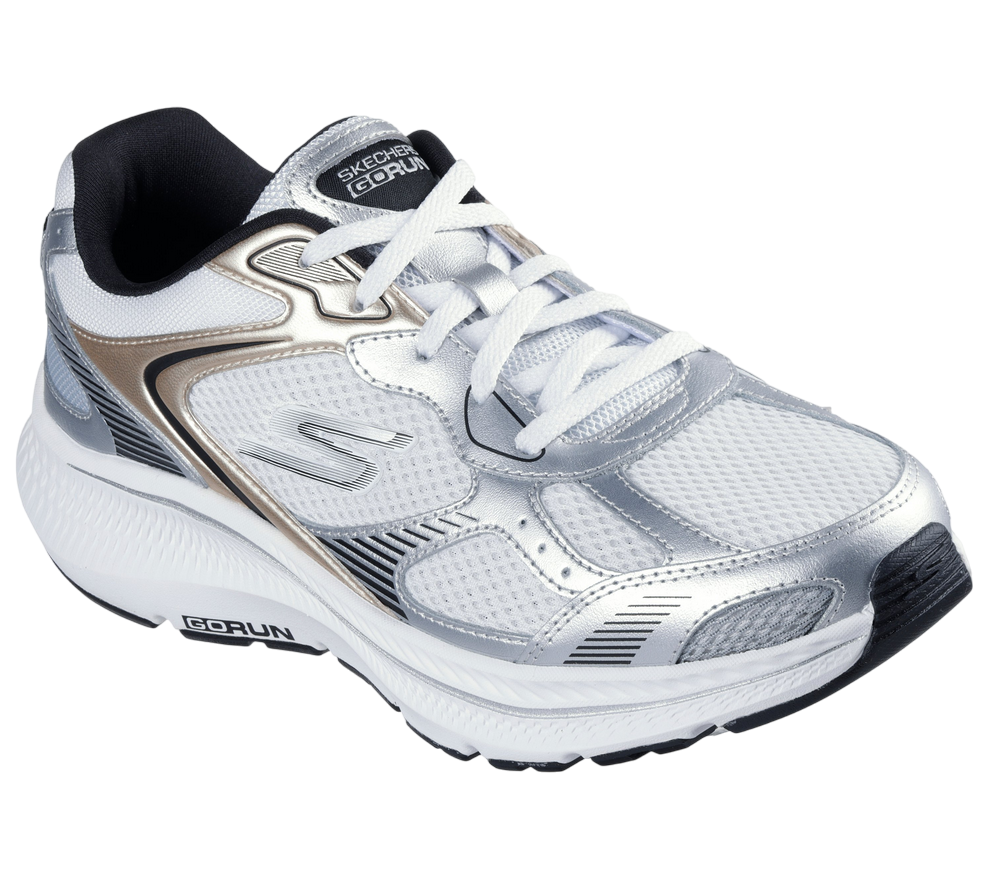 Skechers Scarpe Running Donna GO RUN Consistent 2.0 Volt 128633/WSBK Bianco