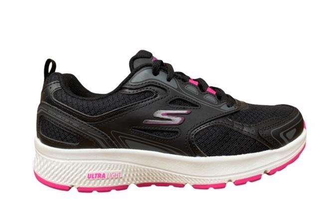 Skechers Go Run Consistent 128075 BKPK Scarpe Running Donna Nero Rosa - Leggere e Versatili