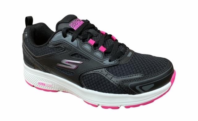 Skechers Go Run Consistent 128075 BKPK Scarpe Running Donna Nero Rosa - Leggere e Versatili