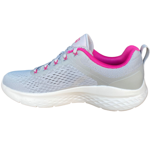 Skechers Go Run Lite 129423-GYPK Grey Pink Scarpa Running Donna Vegana Sostenibile Lavabile