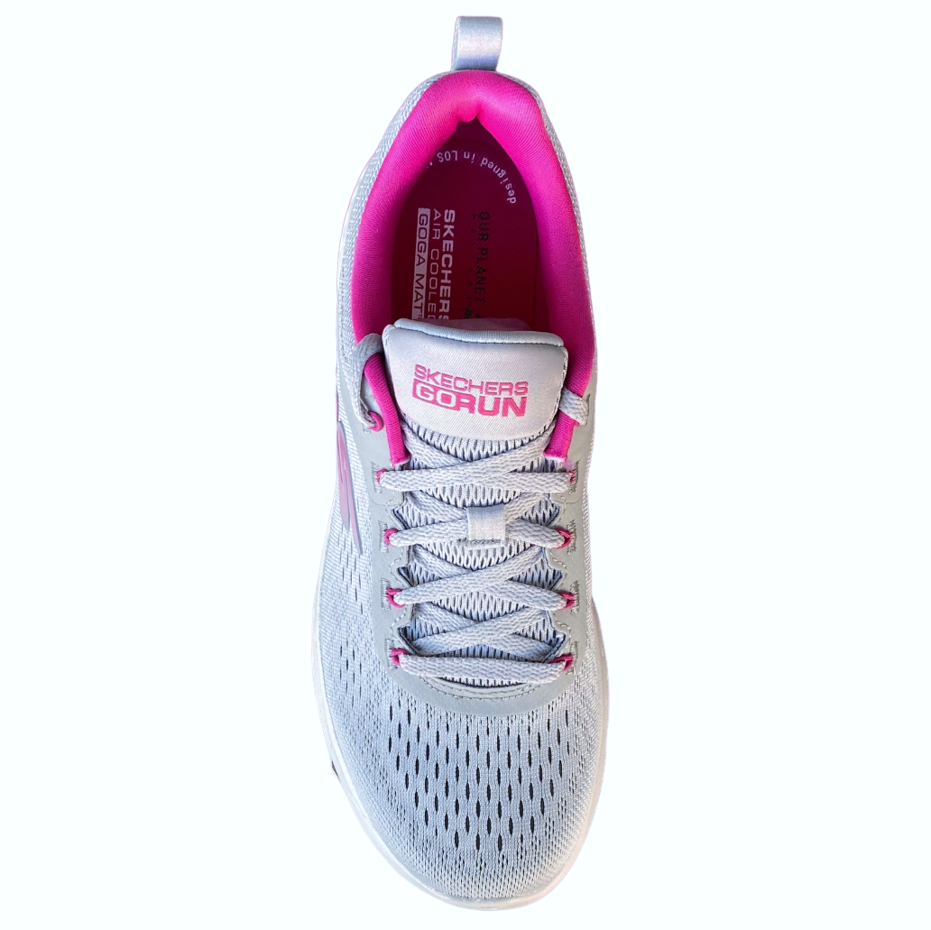 Skechers Go Run Lite 129423-GYPK Grey Pink Scarpa Running Donna Vegana Sostenibile Lavabile