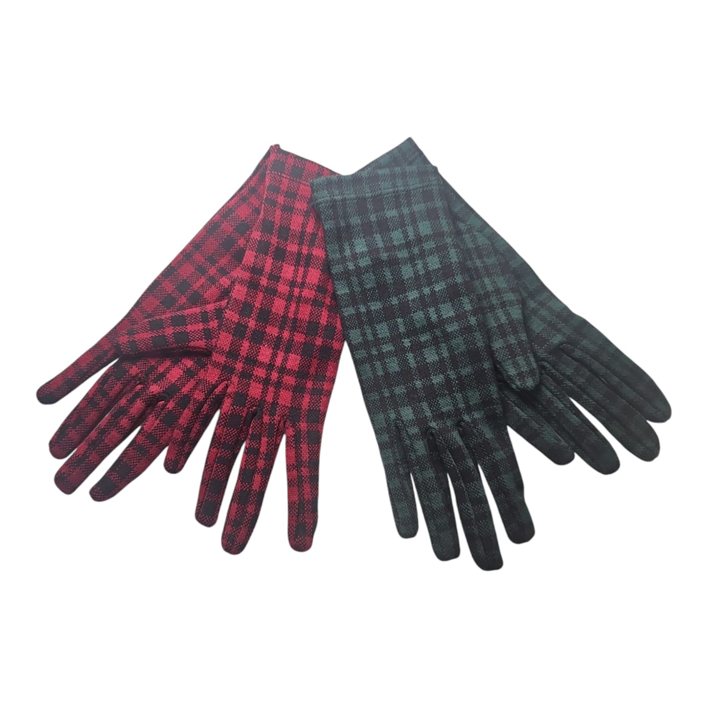 Guanti Donna Bottega del Guanto 2473 - Stile Casual a Quadri Made in Italy