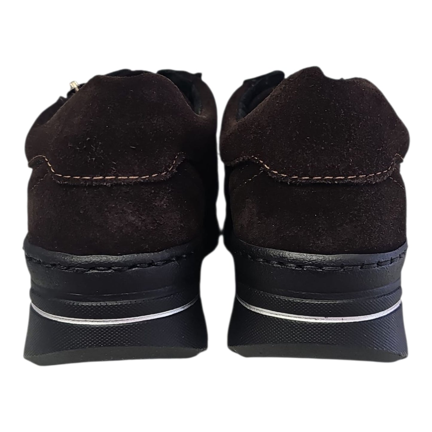 STILEDIVITA Sneakers con Lacci  e Zip Donna Art. 9133 in pelle bronzo e perlato Ottone