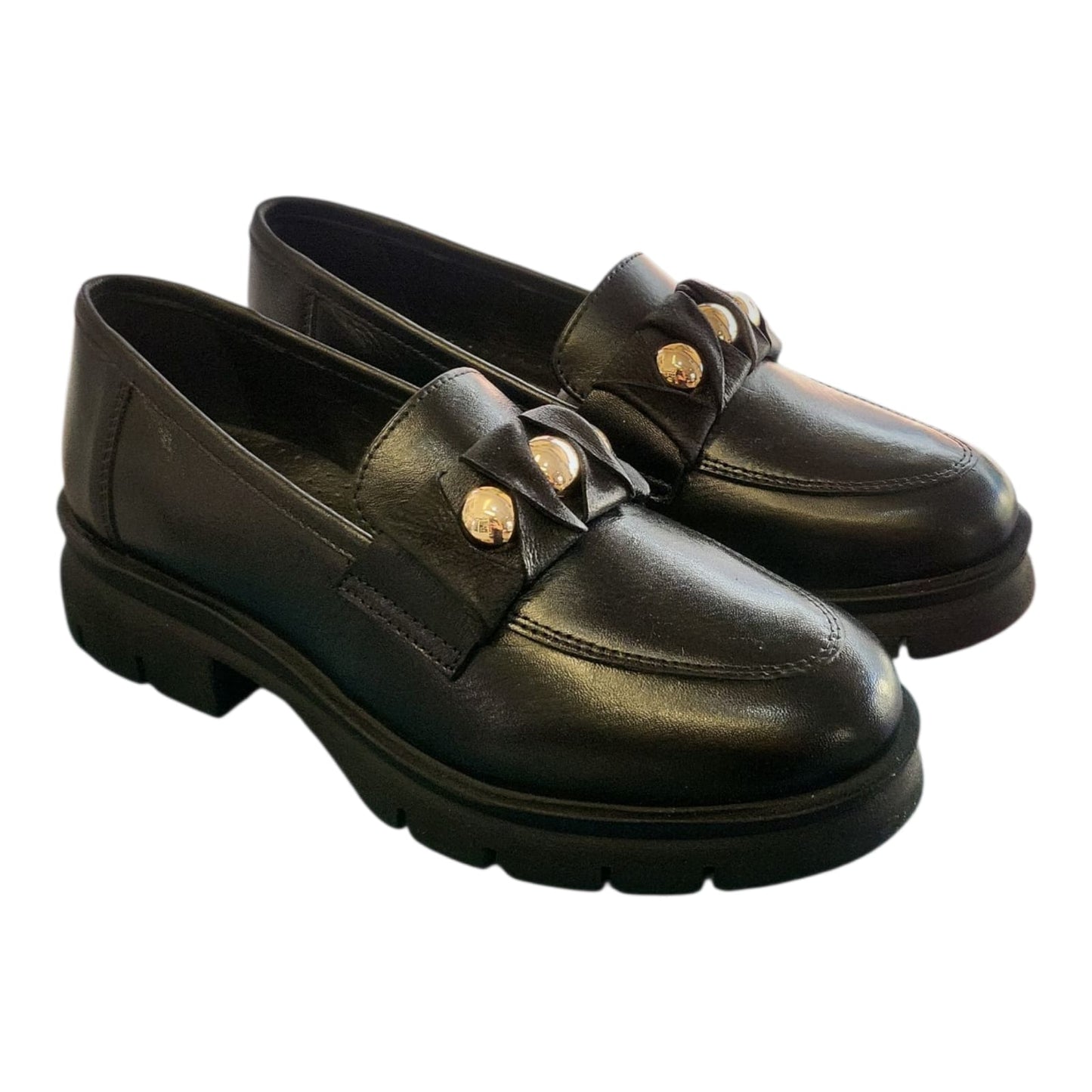 Melluso Mocassino donna in pelle nero 034356