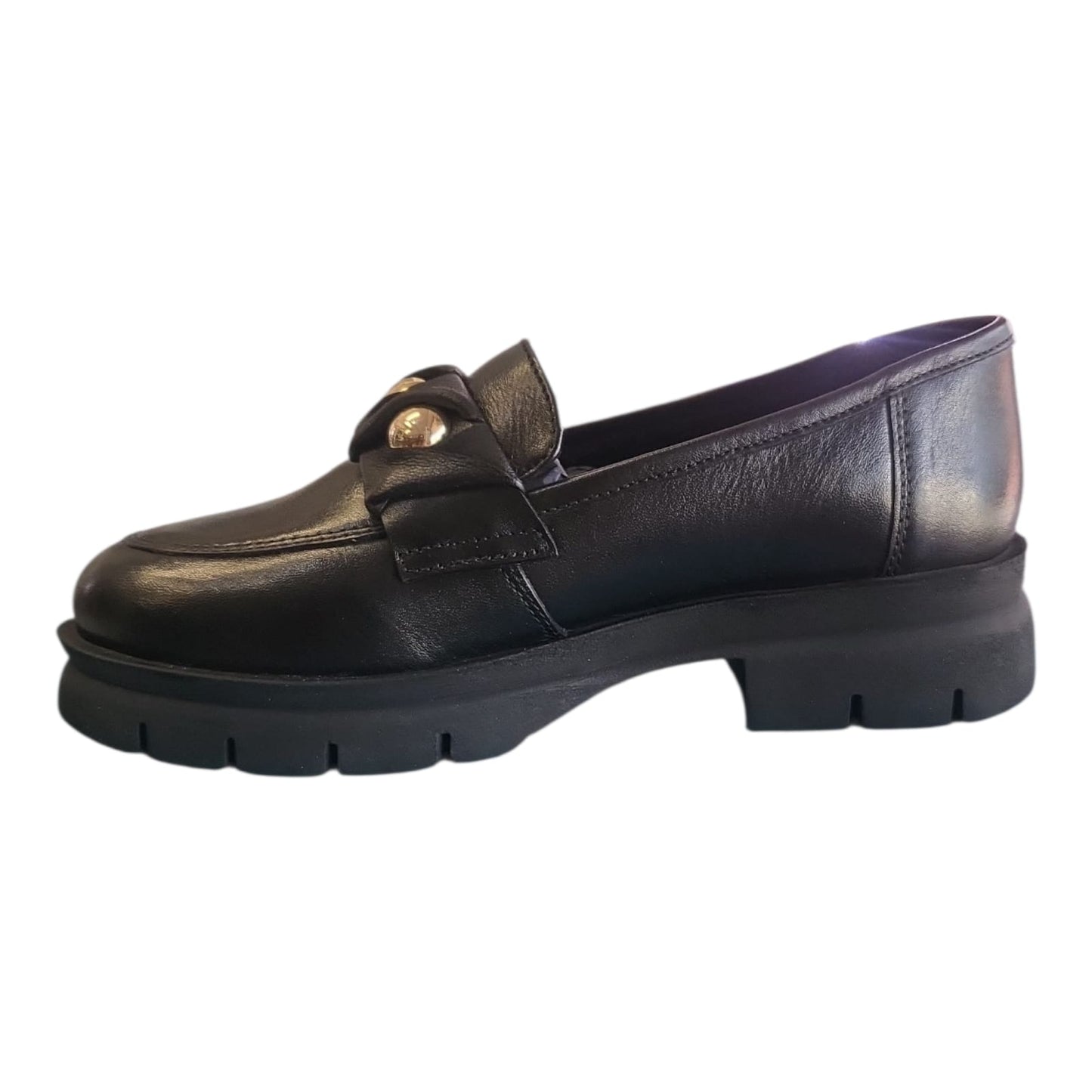 Melluso Mocassino donna in pelle nero 034356