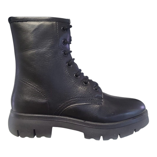 RAME Anfibi neri donna GABRY10 in pelle con cerniera, tacco 4 cm